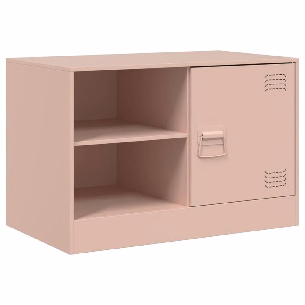 Berkfield Home Pink Metal TV Cabinet, W: 67 cm, D: 39 cm, H: 44 cm – 3
