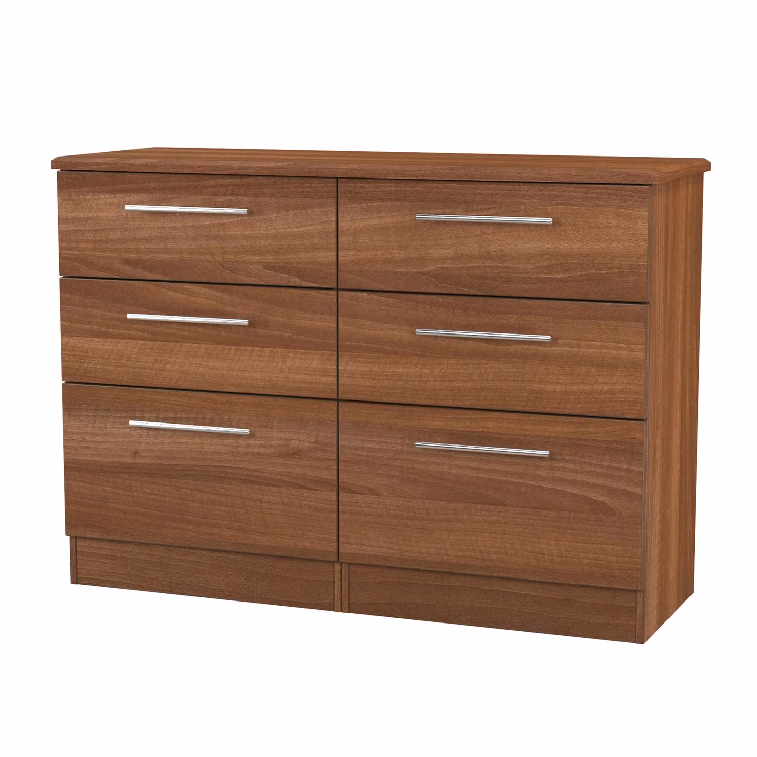 2 U Carlton 6 Drawer Wide Chest in Walnut Brown – 3