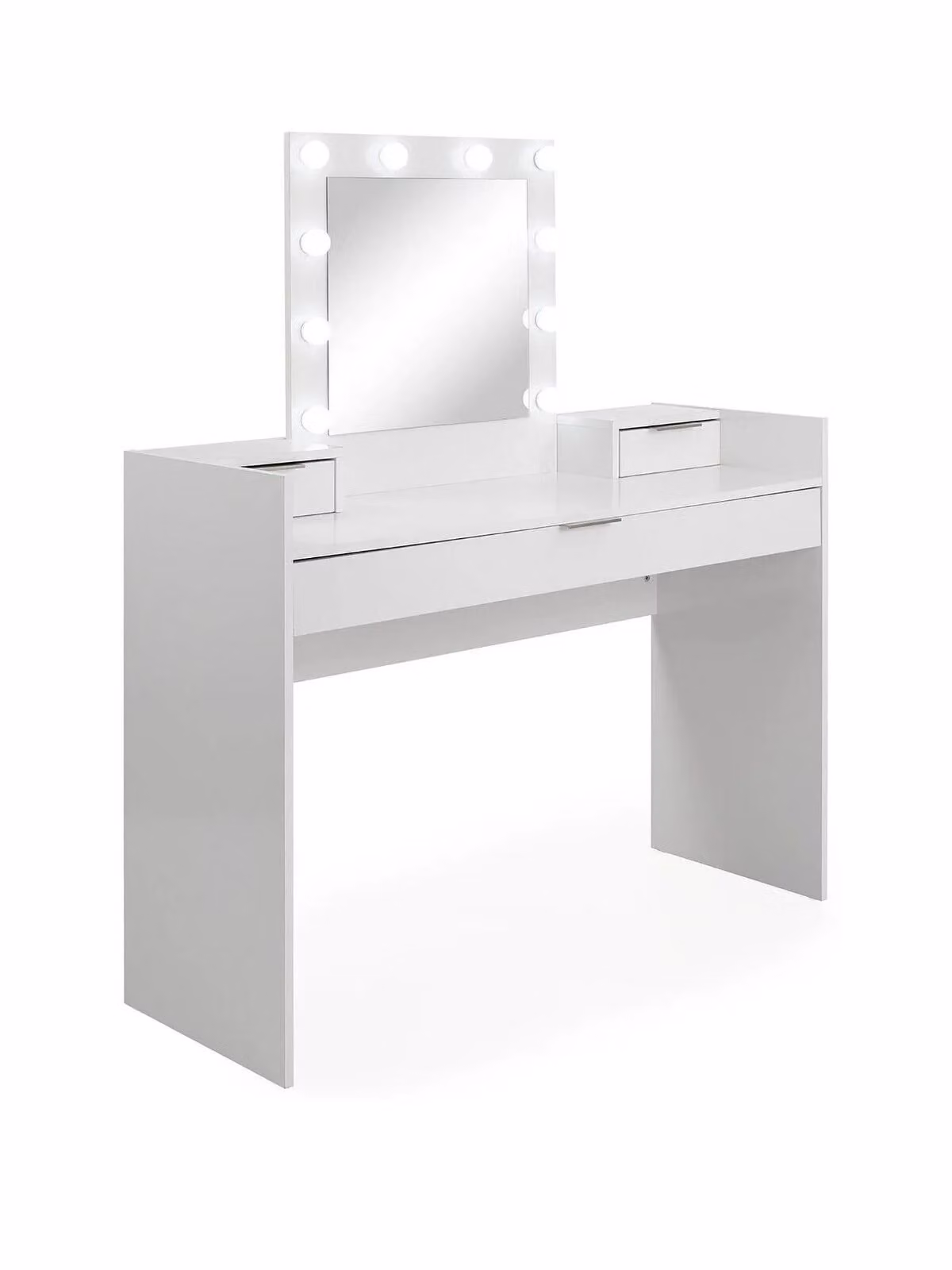 Libby Gloss Dressing Table with LED Lit Mirror in White
