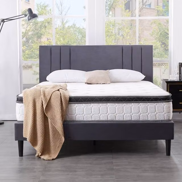 Rolipo Double Hybrid Pocket Sprung Mattress, White, W/D/H: 140 x 200 x 26 cm – 1