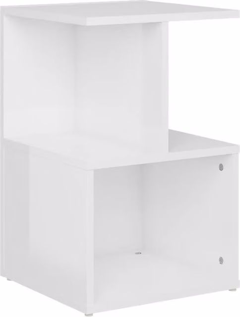 Berkfield Home High Gloss White Bedside Cabinet W/D/H: 35 x 35 x 55 cm – 1