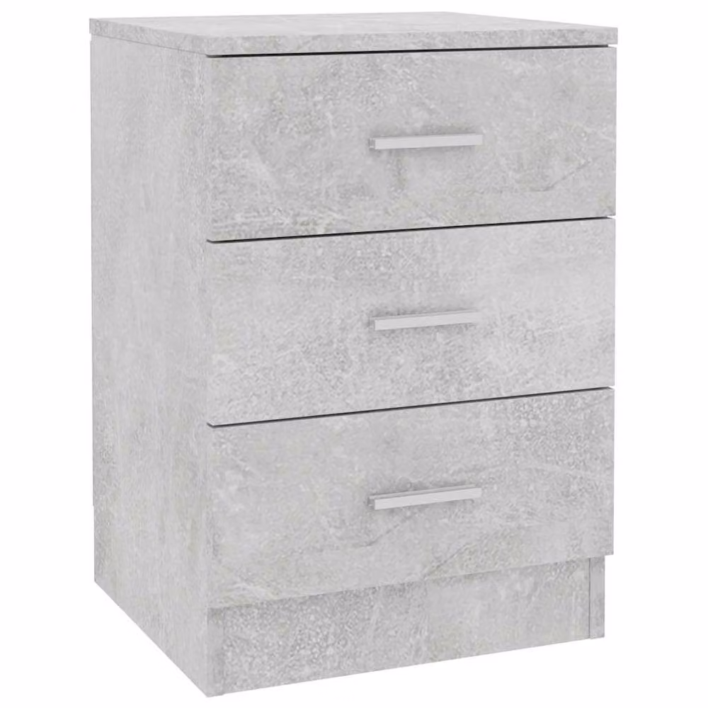 Berkfield Home Elegant Bedside Cabinet in Concrete Grey, W/D/H: 38 x 35 x 56 cm – 2
