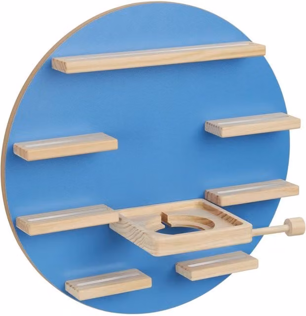 tectake Mylittlestory Moon Wall Shelf in Blue for up to 28 Tonies
