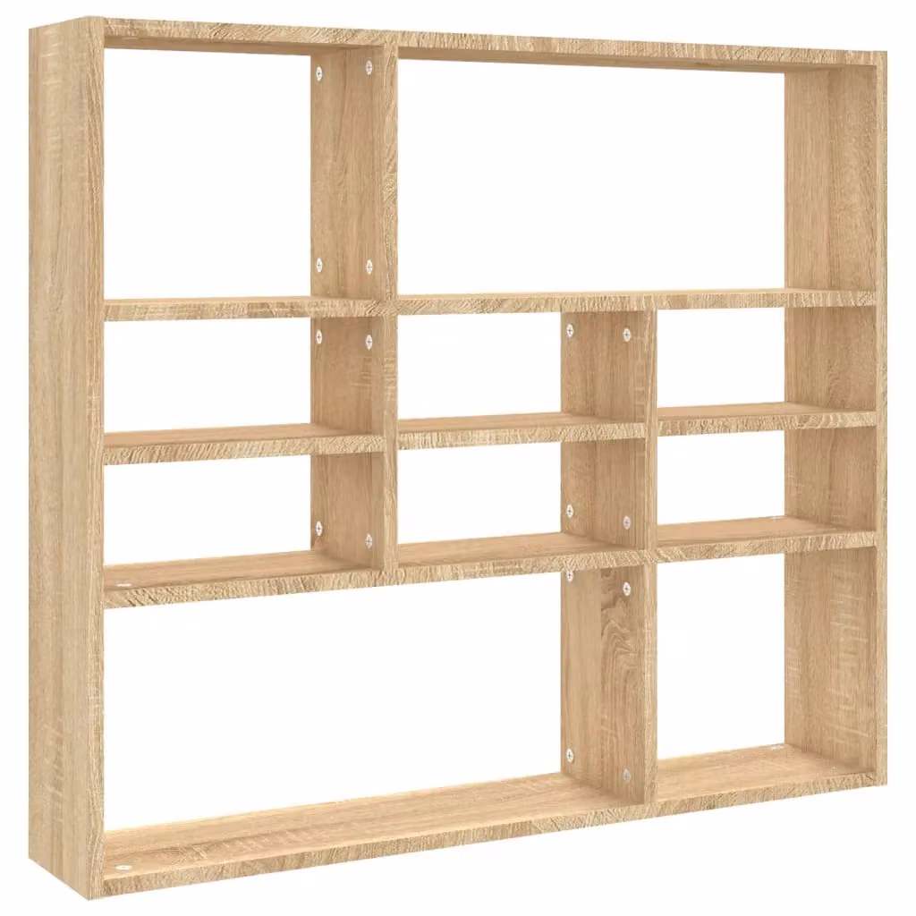 Berkfield Home Wall Shelf in Sonoma Oak Brown, W/D/H: 90 x 16 x 78 cm – 2