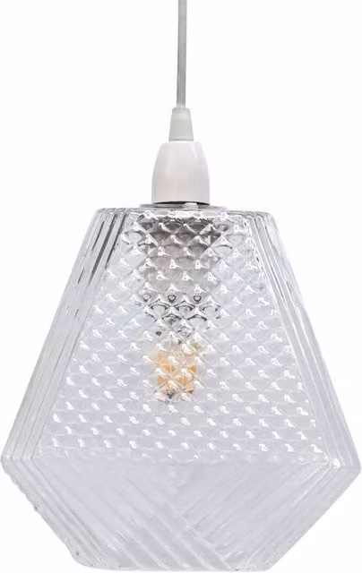 First Choice Lighting Lens Clear Glass Cone Pendant Shade