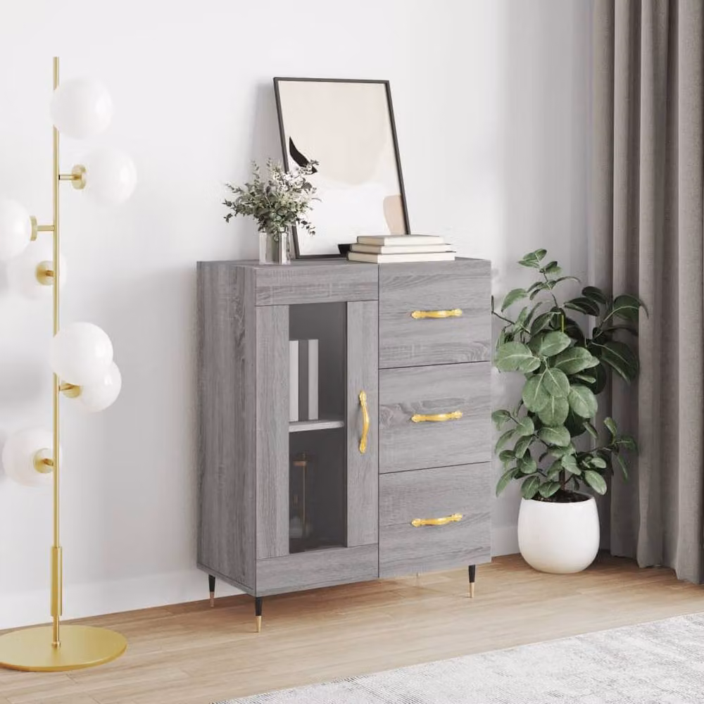 Berkfield Home Grey Sonoma Sideboard W/D/H: 69.5 x 34 x 90 cm – 2