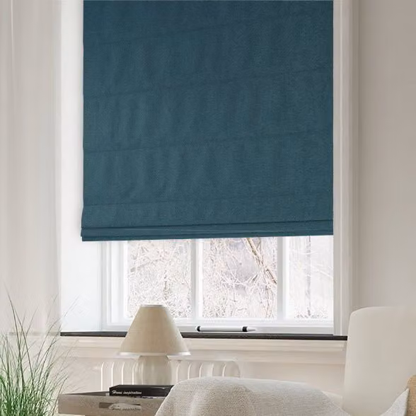 Terrys Louis Made to Measure Blackout Roman Blind in Petrol Blue