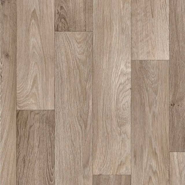 Vinyl Flooring UK Brown Wood Effect Cushion Backed Vinyl Flooring Sheet, W: 100 cm, L: 200 cm, Thickness: 2.8 mm