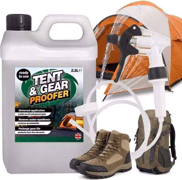 Storm Trading Group 2.5 Litre Tent and Gear Waterproof Spray with Long Hose Trigger, Clear