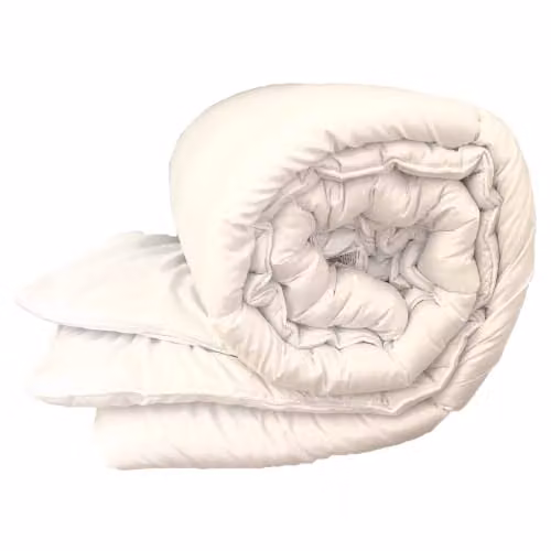 HomeSpace Direct Super King Hollowfibre Summer Duvet with White Polycotton Cover, 4.5 Tog