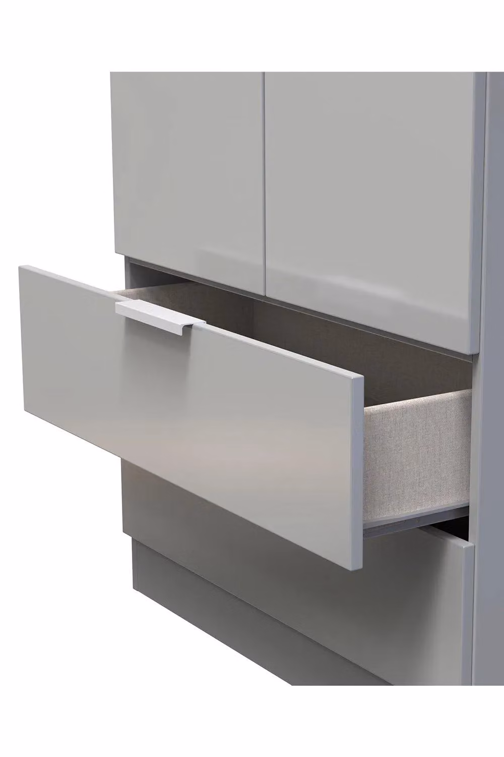 2 U Dover Ready Assembled 2 Door 2 Drawer Wardrobe in Matt Dark Grey – 3