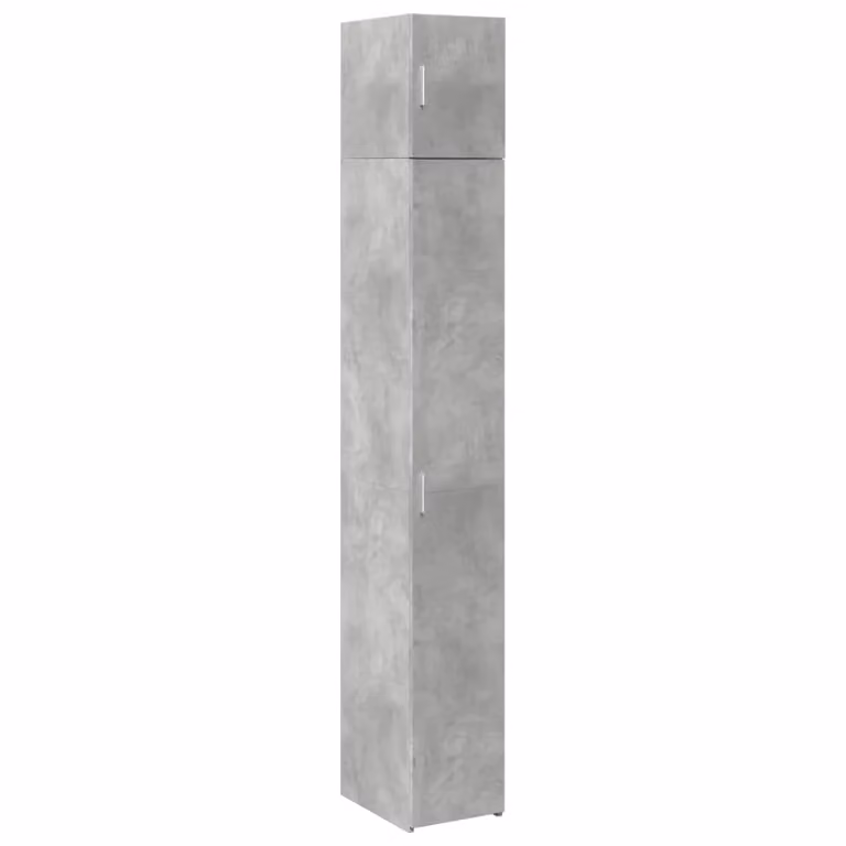 Berkfield Home Slim Freestanding Storage Cabinet in Concrete Grey, W/D/H: 30 x 30 x 225 cm