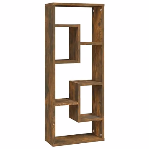 vidaXL Revera Wall Shelf, Brown, W/D/H: 36 x 16 x 90 cm