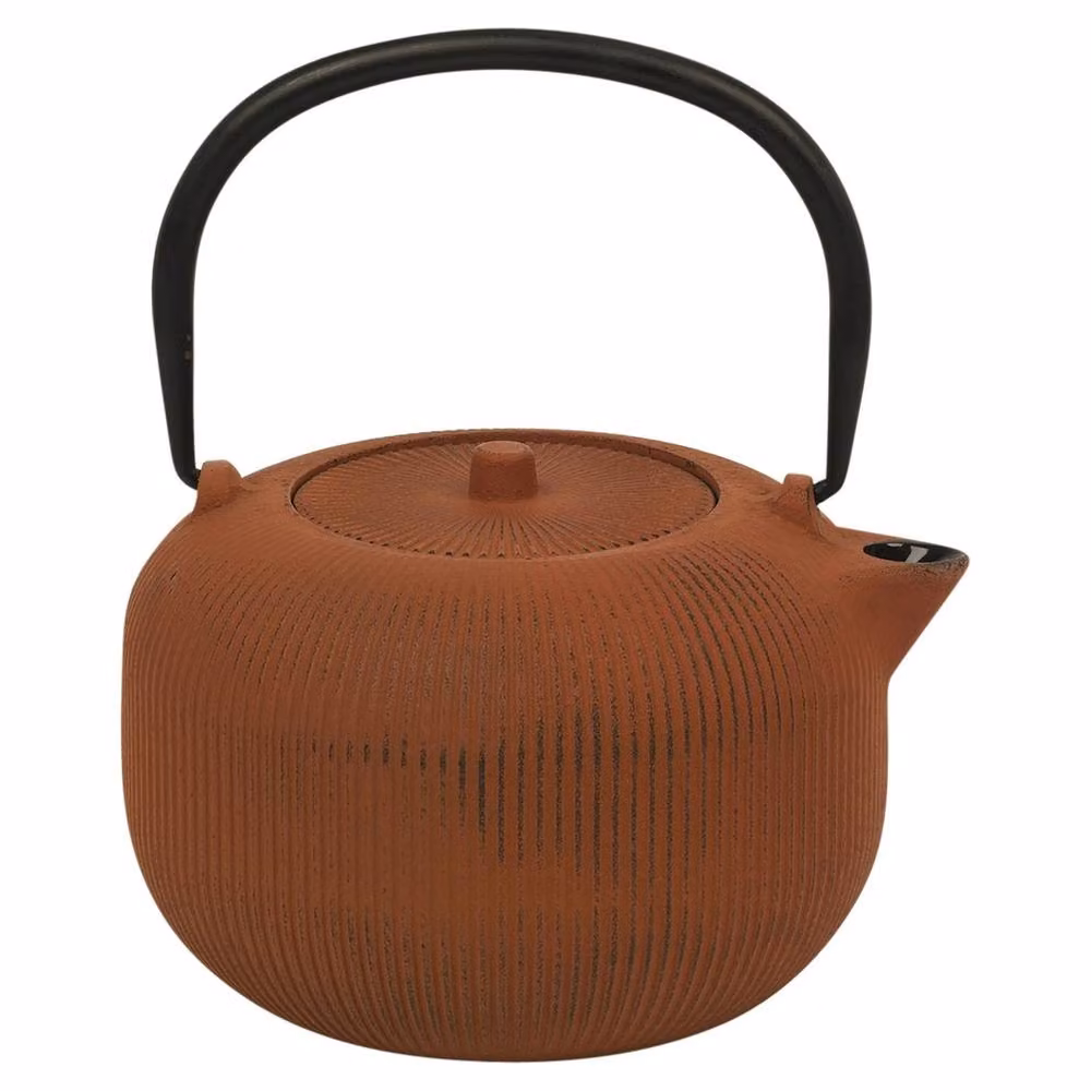 EONLION Brown Cast Iron Authentic Japanese Teapot with Infuser, 1 l – 2