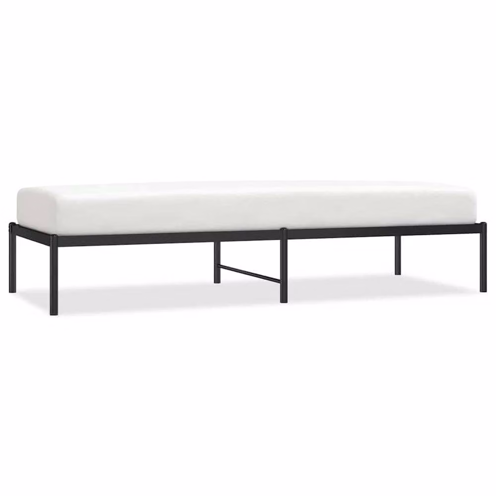Berkfield Home Metal Bed Frame in Black, W/D/H: 80 x 190 cm – 2
