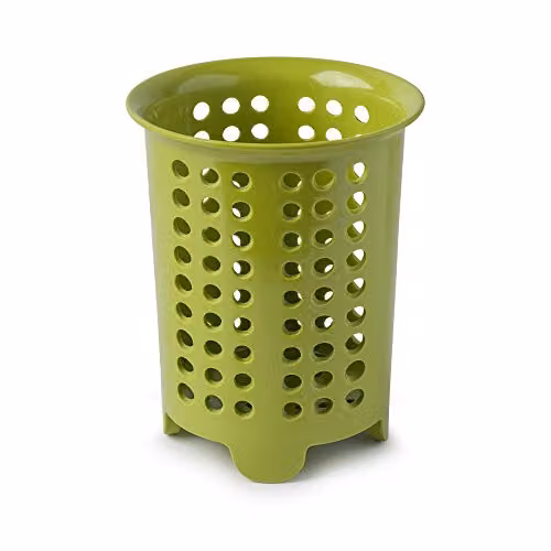 Zeal Melamine Cutlery Drainer and Utensil Pot in Green, W/D/H: 14 x 14 x 17 cm – 5