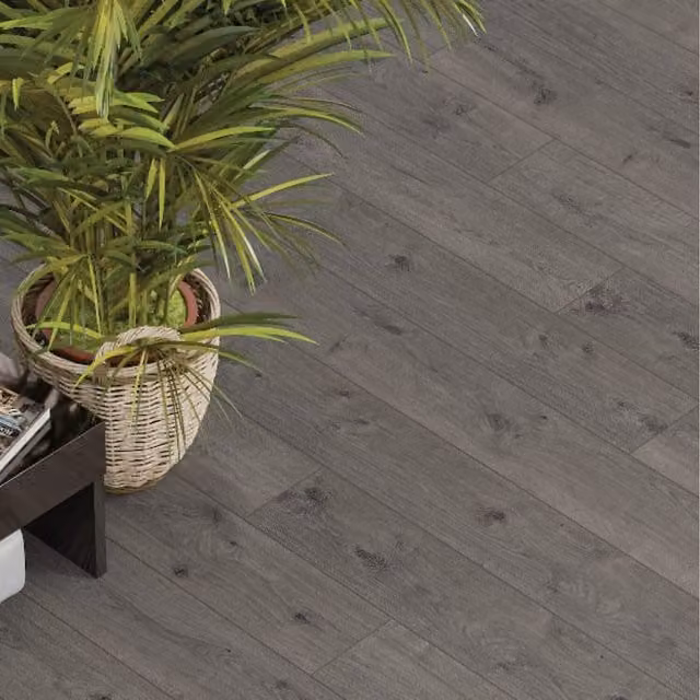 FloorLabs Grey Wood Look Oak Effect Laminate Flooring Plank with Click System