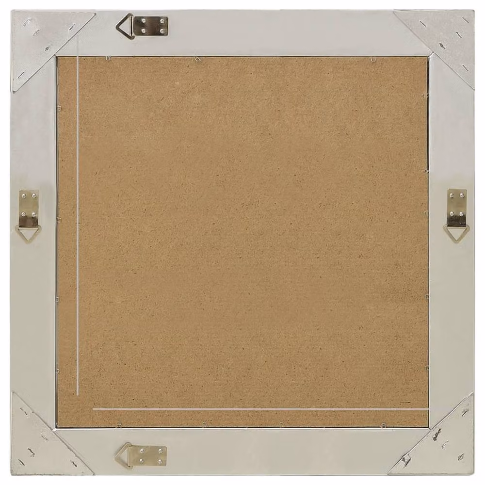 Berkfield Home Antique Baroque Style Square Wall Mirror, Silver, W: 60 cm, H: 60 cm – 2