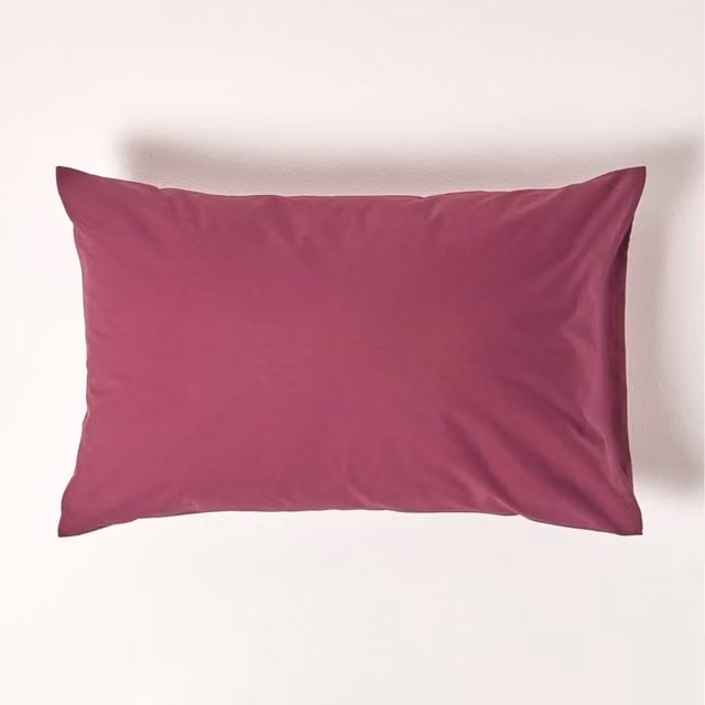 Homescapes Egyptian Cotton Housewife Pillowcase, 200 Thread Count, Purple, W: 74 cm, D: 48 cm, H: 48 cm – 1