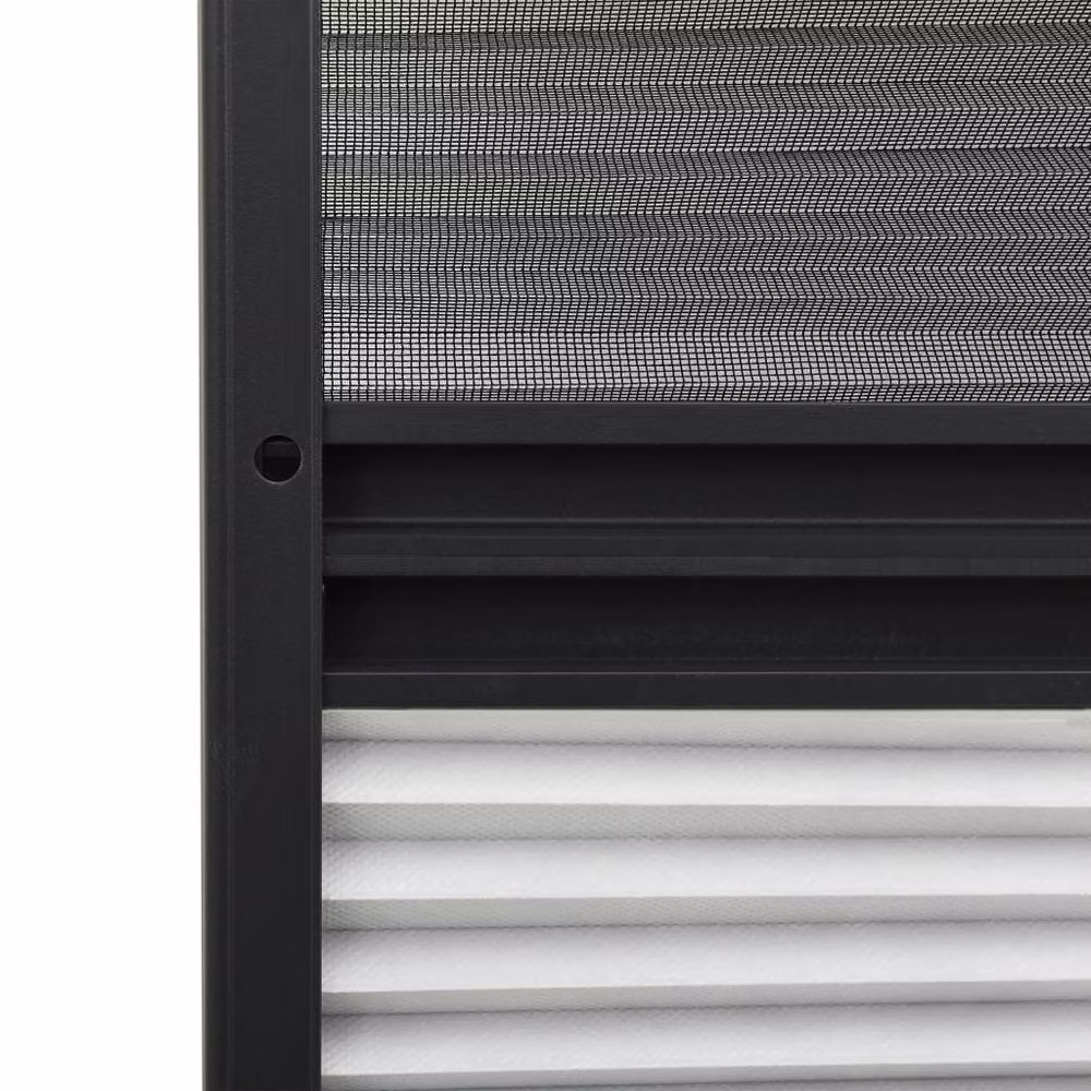Berkfield Home Pleated Aluminium Insect Screen for Windows with Shade, Black, W: 60 cm, H: 80 cm – 4