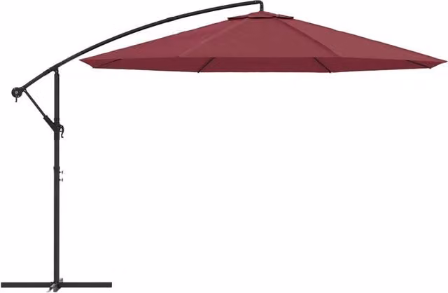 Berkfield Home Elegant Cantilever Garden Umbrella with Aluminium Pole, Bordeaux Red