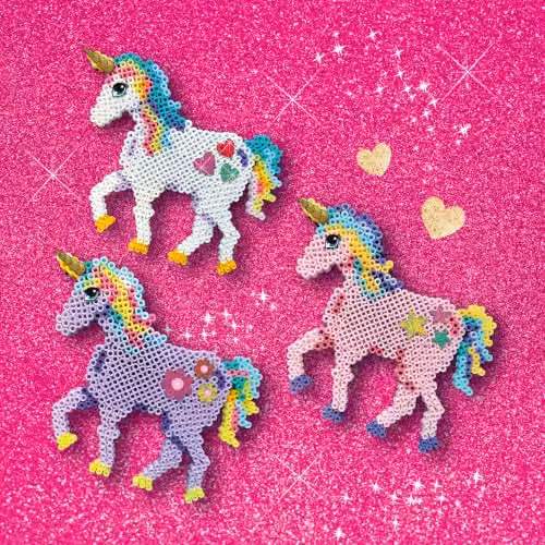 SES Creative 14728 Unicorn Fuse Beads Creative Craft Kit with 1800 Multicolour Beads for Kids Aged 5+ – 2