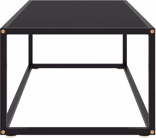 Berkfield Home Modern Black Glass Coffee Table, W/D/H: 100 x 50 x 35 cm