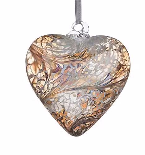 Sienna Glass Gold Friendship Heart Hanging Glass Pendant