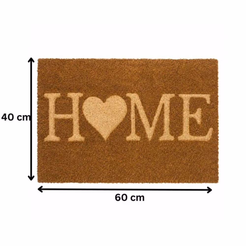 Marco Paul Brown Coir Rectangular Home Door Mat, W: 60 cm, D: 40 cm – 2