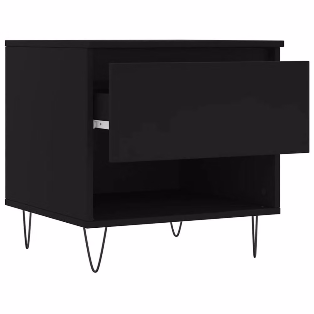 Berkfield Home Modern Black Coffee Table, W/D/H: 50 x 46 x 50 cm – 4