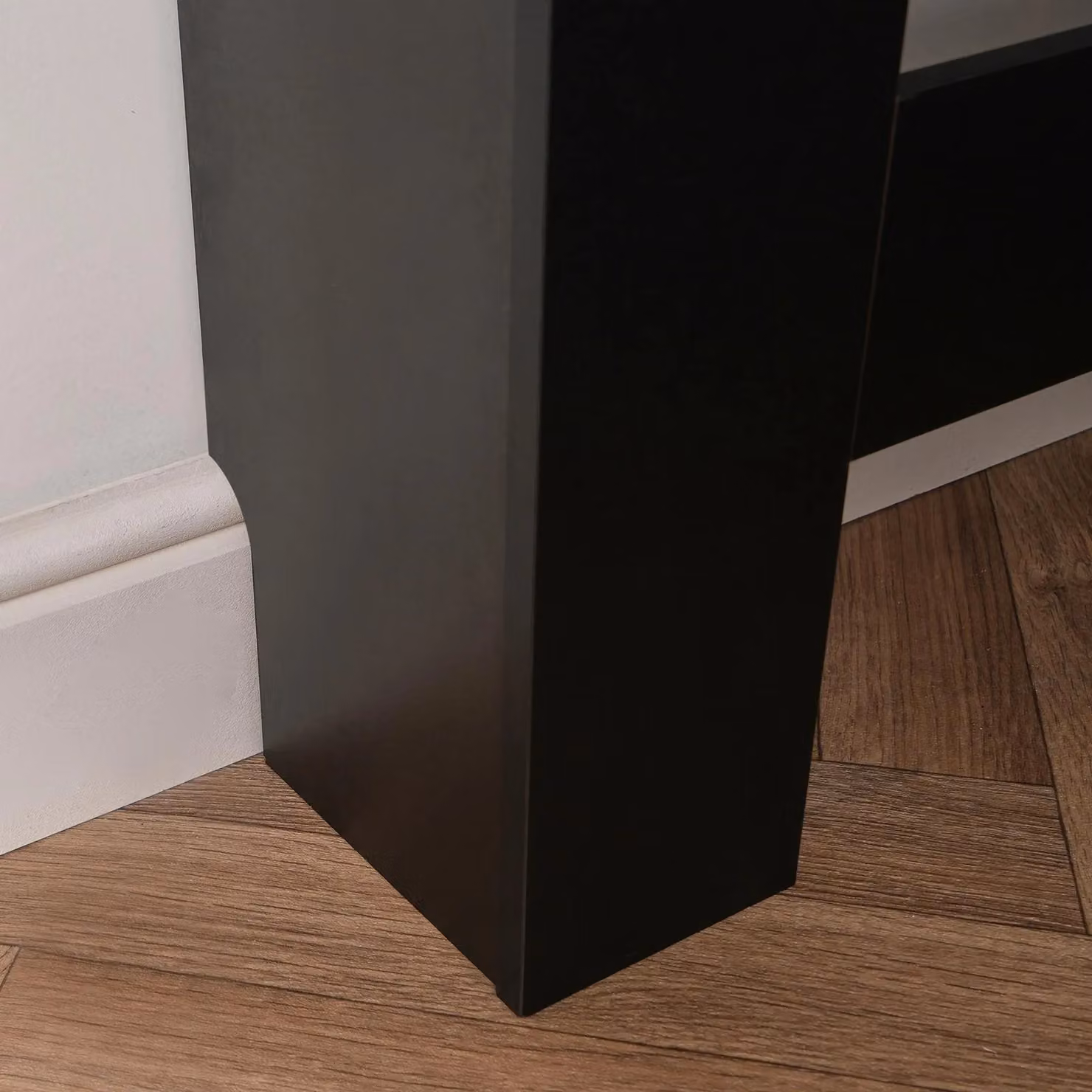 OHS Wood Effect Radiator Cover Sideboard Shelf in Black – 3