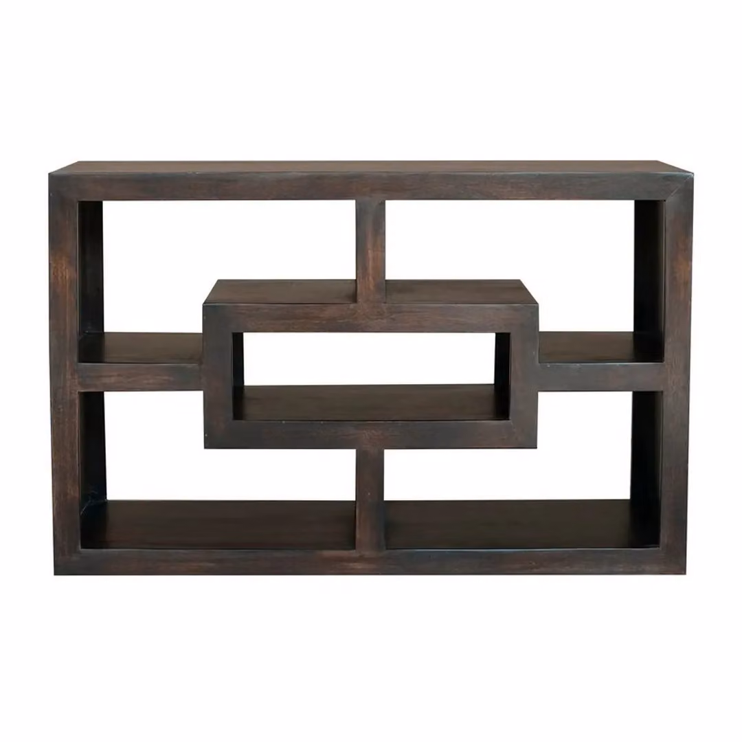 Jaipur Furniture Ltd Yoga Straight TV Unit in Brown Mango Wood, W110 x D40 x H70 cm – 2