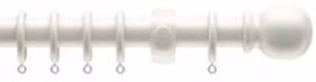 Victory Straight Wooden Curtain Pole Set in Brown, Orange or White