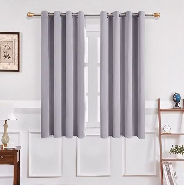 Garden Sanctuary Grey High Precision Blackout Curtains with Eyelets, W: 117 cm, H: 137 cm – 1