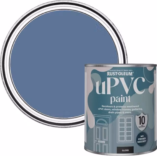 Rust-Oleum Gloss Finish UPVC Paint in Blue River, 0.75 l