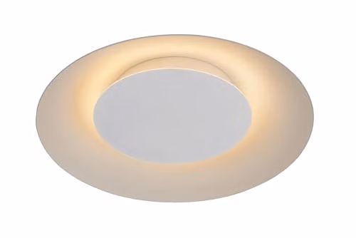 Lucide Foskal Modern LED Flush Ceiling Light, White, Diameter: 34.5 cm