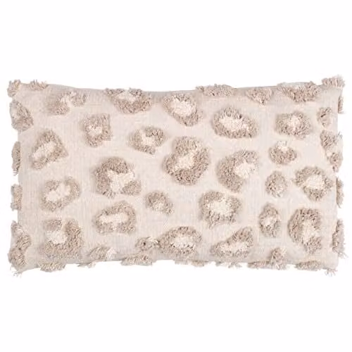 Riva Home Graphic Boho Rectangular Cushion in Beige with Removable Cotton and Polyester Cover