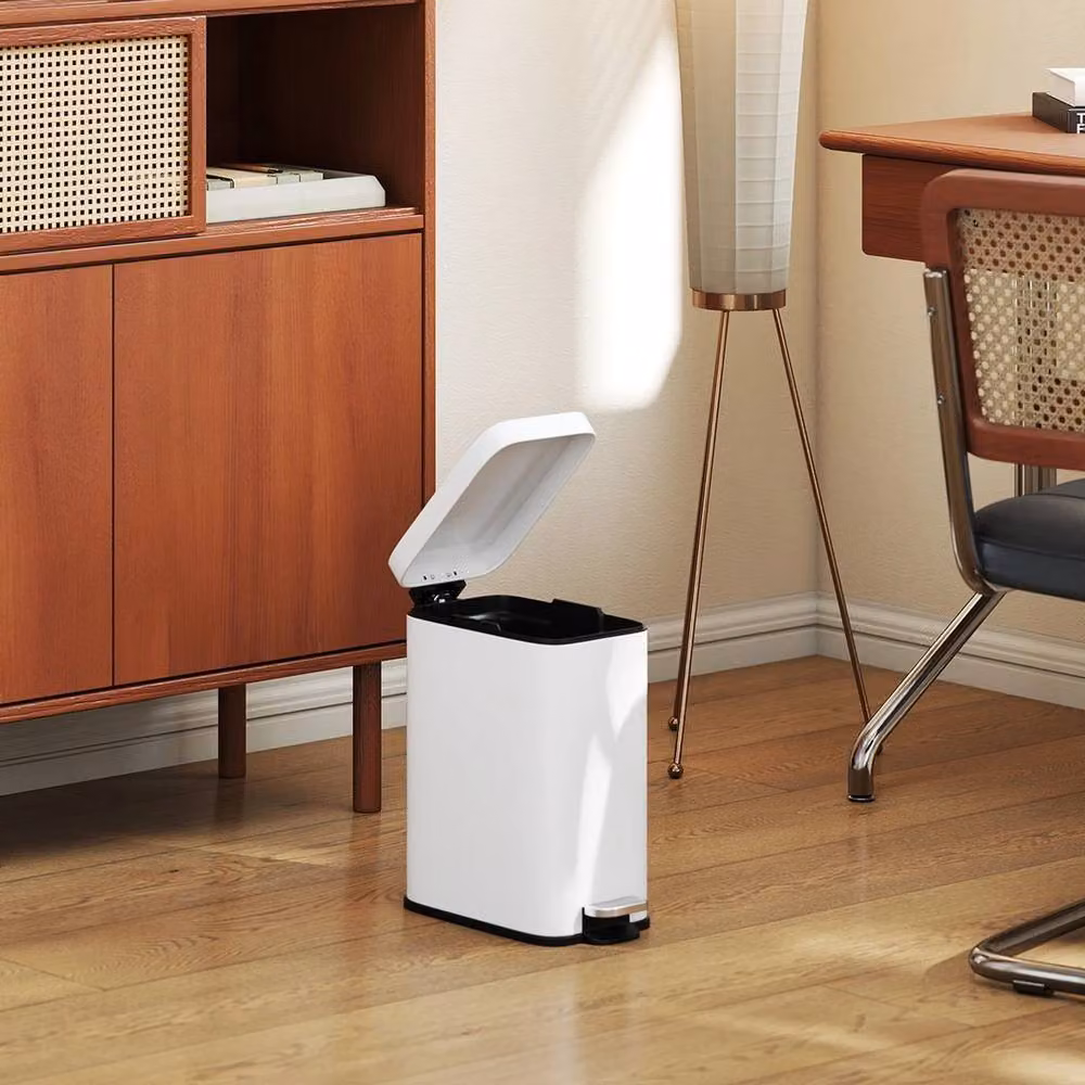 Havendro 5L Steel Pedal Bin in White – 4