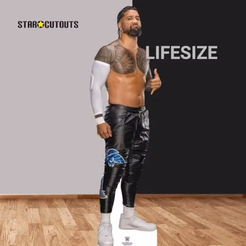 Star Cutouts SC4659 WWE Jey Uso Main Event Bloodline Lifesize Cardboard Cutout Multicolour Wrestling Party Decoration – 4