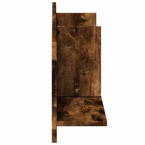 vidaXL Wall Mounted Cabinet in Brown Oak Engineered Wood, W/D/H: 100 x 30 x 16.5 cm – 3
