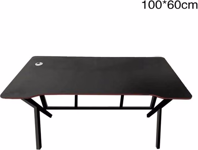 FLAVORA Modern Black Computer Desk and Gaming Workstation – 1