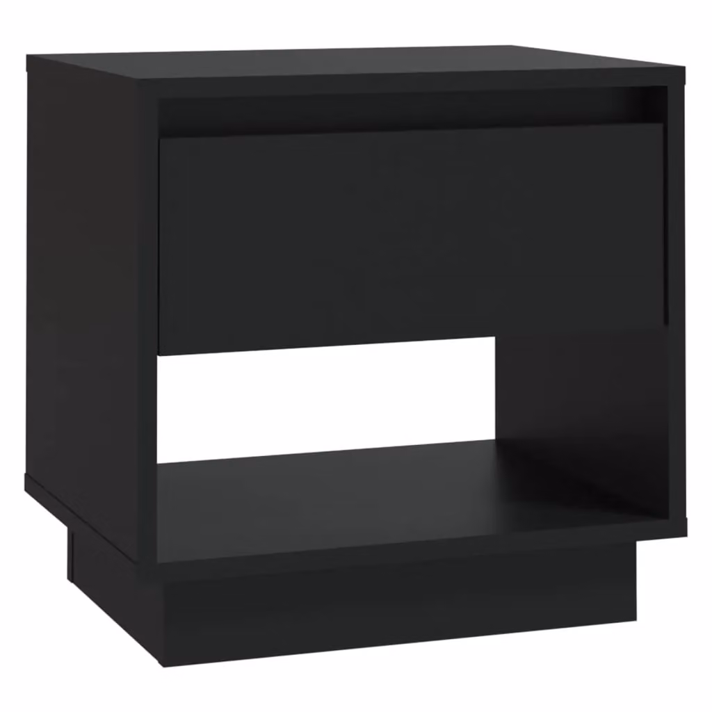 Berkfield Home Black Bedside Cabinet in Engineered Wood W/D/H: 45 x 34 x 44 cm – 2
