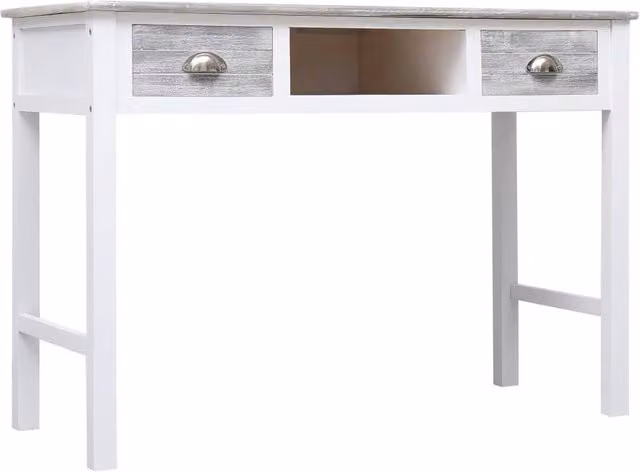 Berkfield Home Grey Wood Writing Desk, W/D/H: 110 x 45 x 76 cm – 1