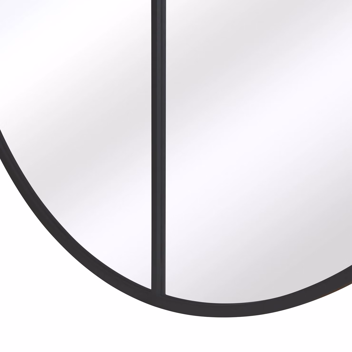 MirrorOutlet Black Large Circular Metal Garden Wall Mirror, W/D/H: 180 x 180 x 180 cm – 3