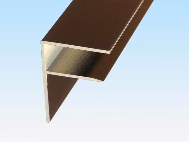 PolyX Storm Aluminium F Section in Brown, 16mm x 4m