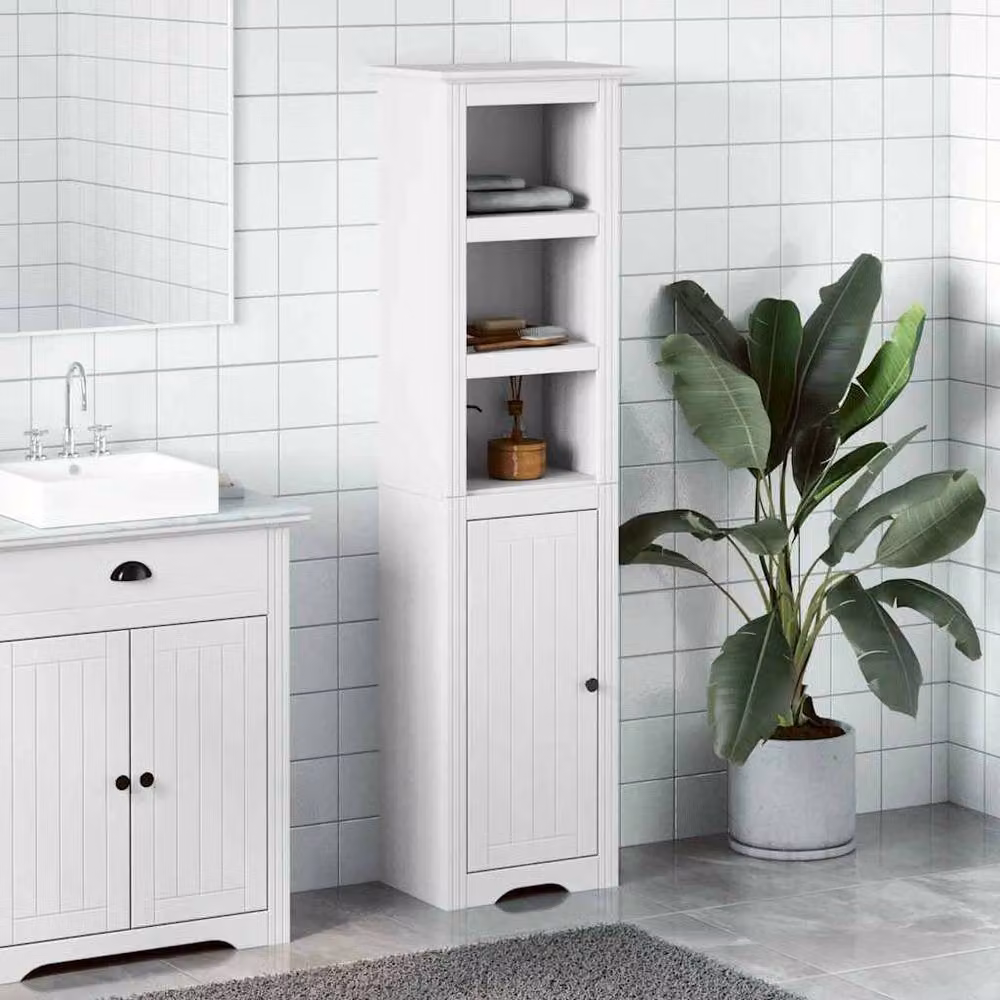 Berkfield Home BODO White Bathroom Cabinet, W/D/H: 44 x 30 x 160 cm – 2