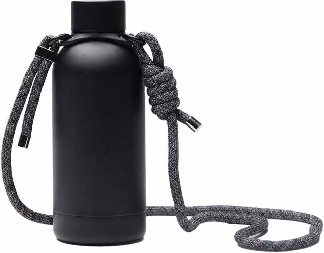 Vinga Parks Black Stainless Steel Water Bottle, 400ml