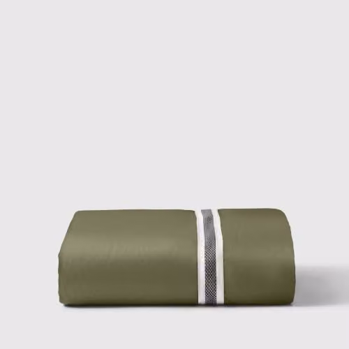 Bedable 100% Cotton Mako Sateen Deep Fitted Sheet, Green, W/D/H: 180 x 200 x 36 cm