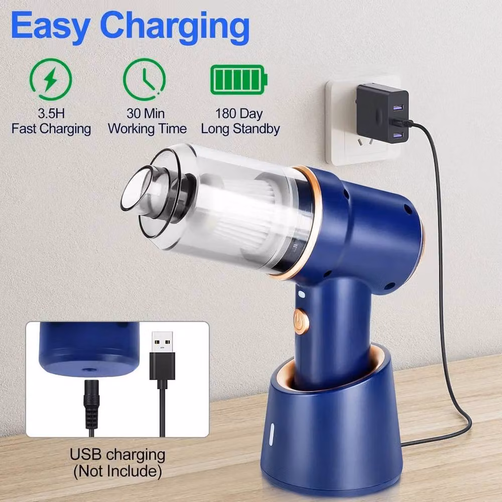 FLAVORA 42000PM Electric Cordless Air Duster and Blower Cleaner in Blue, W/D/H: 15 x 15 x 15 cm – 3
