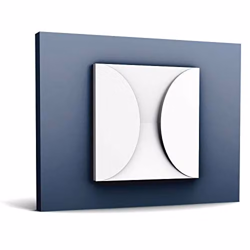 Orac Decor W107 Modern Circle 3D Wall Panel, White Polyurethane Foam Deco Element – 1